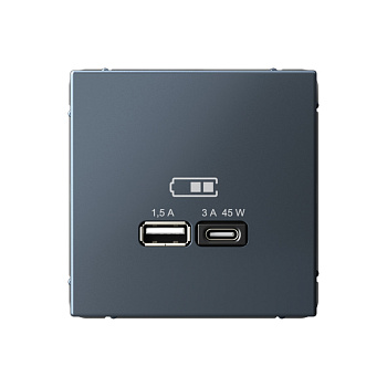 ARTGALLERY USB РОЗЕТКА A + тип-C 45Вт высокоскор.заряд. QC, PD, механизм, ГРИФЕЛЬ в Иркутске
