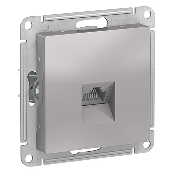 Розетка компьютерная AtlasDesign SE алюминий в Иркутске