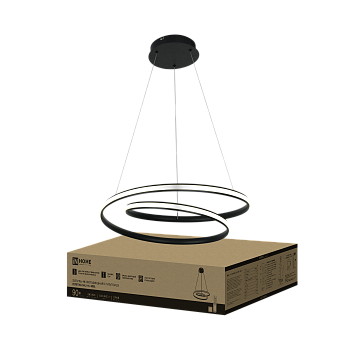 Светильник светодиодный ESTETIKA DALI-HL-90BL 90Вт 230В 3000-6500K 500х500x120мм 1.2м трос ДУ черный IN HOME в Иркутске