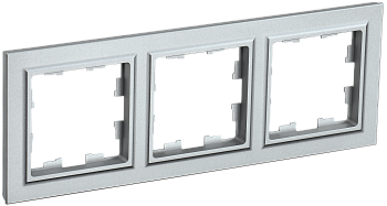 Рамка тройная BRITE IEK алюминий в Иркутске