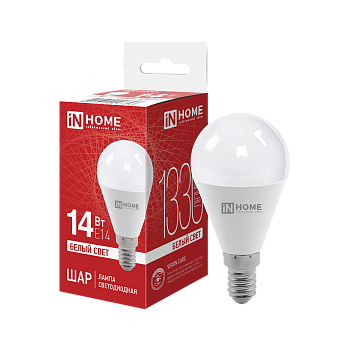 Лампа светодиодная LED-ШАР-VC 14Вт 230В E14 4000K 1330Лм IN HOME в Иркутске