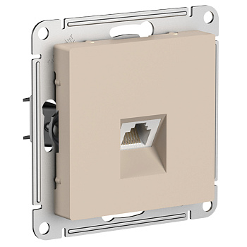 Розетка компьютерная AtlasDesign SE RJ45 песочная в Иркутске