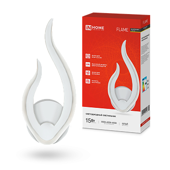 Светильник светодиодный ELEGANT FLAME 15Вт 230В 3000-6500K 1200Лм STEP COLOR белый IN HOME в Иркутске