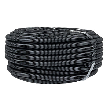 Труба гофрированная ПНД с протяжкой d=25 мм (75 м) черная Plast EKF в Иркутске