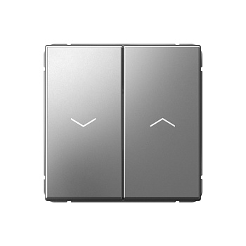 ARTGALLERY 2-клавишный ВЫКЛЮЧАТЕЛЬ ДЛЯ ЖАЛЮЗИ, 2х сх.4, 10А, механизм, СТАЛЬ в Иркутске