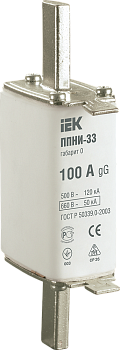 Плавкая вставка предохранителя ППНИ-33, габарит 0, 100А IEK в Иркутске
