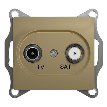 Розетка ТВ-SAT оконечная 1DB Glossa SE титан в Иркутске