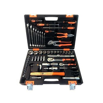 Набор инструментов, 1/2" , 1/4" , CrV, пластиковый кейс 76 предметов в Иркутске