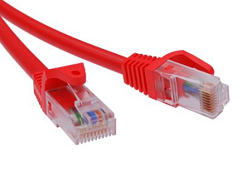 Патч-корд неэкр. CAT5E U/UTP 4х2, LSZH, красный, 0.5м ДКС в Иркутске