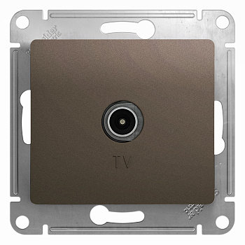 Розетка телевизионная GLOSSA Schneider Electric шоколад в Иркутске