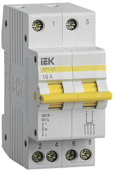 Выключатель-разъединитель трехпозиционный ВРТ-63 2P 16А IEK в Иркутске