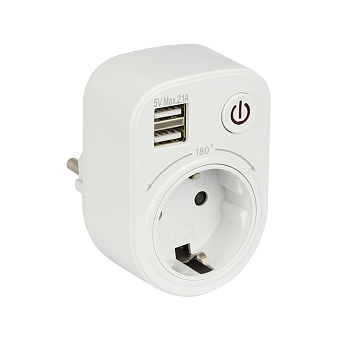Розеточный блок SB-01 EKF PROxima (розетка 2P+E 16А, 2 USB разъема 5V 2,1A) в Иркутске