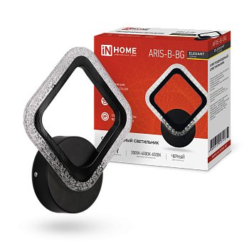 Светильник светодиодный ELEGANT ARIS-B-BG 15Вт 230В 3000-6500K 1200Лм STEP COLOR черный IN HOME в Иркутске