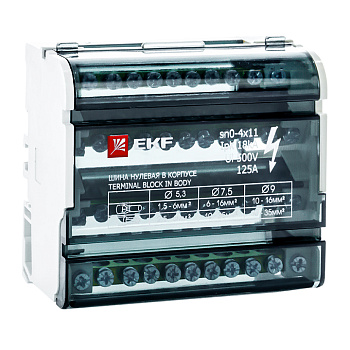 Шина нулевая в корпусе (4х11) EKF PROxima в Иркутске