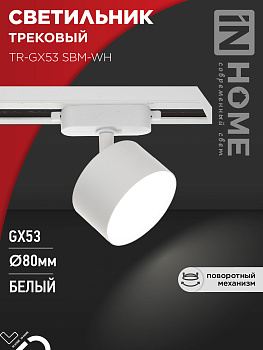 Светильник трековый TR-GX53 SBM-WH белый IN HOME в Иркутске