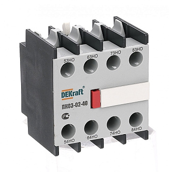 Приставка контактная дополнительные контакты 4НО лицевой установки ПК-03 DEKraft в Иркутске