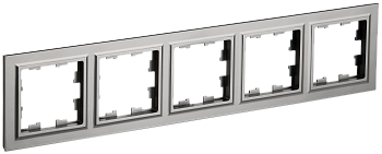 Рамка пятиместная BRITE IEK сталь в Иркутске