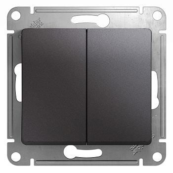Выключатель 2кл Glossa графит в Иркутске