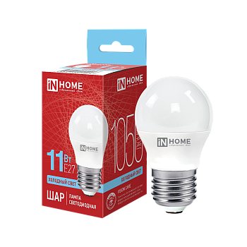 Лампа светодиодная LED-ШАР-VC 11Вт 230В Е27 6500К 1050Лм IN HOME в Иркутске