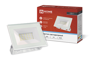 Прожектор светодиодный СДО-7 30Вт 230В 6500К IP65 белый IN HOME в Иркутске