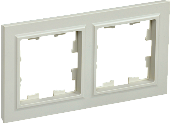 Рамка двойная BRITE IEK бежевая в Иркутске