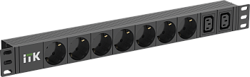 ITK PDU 7 розеток немецкий стандарт + 2 С13 1U кабель 2м в Иркутске