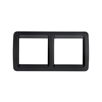 Рамка двойная горизонтальная CLASSICO черная 2302HB IN HOME в Иркутске