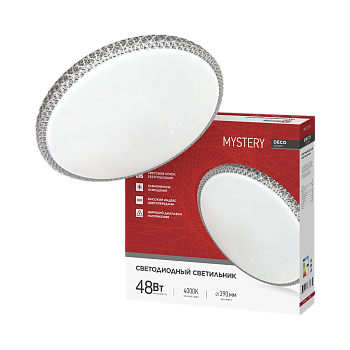 Светильник светодиодный серии DECO MYSTERY 48Вт 230В 4000К 4320Лм 390х65мм IN HOME в Иркутске