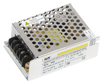 Драйвер LED ИПСН-PRO 25Вт 12 В блок-клеммы IP20 IEK в Иркутске