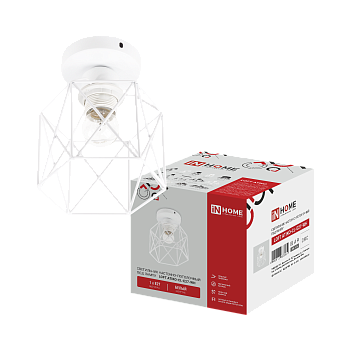 Светильник настенно-потолочный под лампу LOFT ATIKO-CL-E27-WH Е27 белый IN HOME в Иркутске