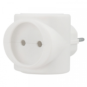 Тройник электрический 6А б/з, 220 В белый REXANT в Иркутске