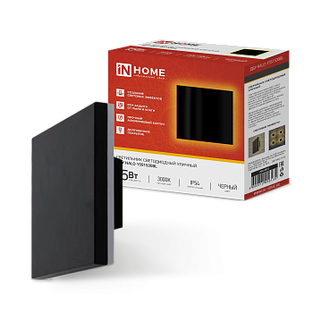 Светильник уличный светодиодный ДБУ HALO-S1530BL 15Вт 3000К IP54 150x50мм квадратный черный IN HOME в Иркутске