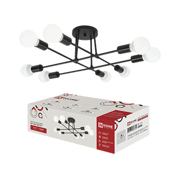 Светильник потолочный под лампу LOFT EASY-8E27-BL 8хЕ27 черный IN HOME в Иркутске