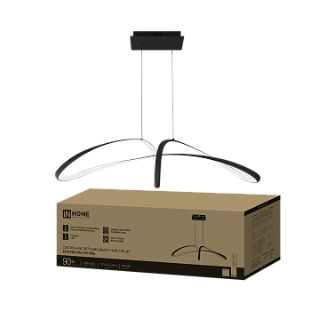 Светильник светодиодный ESTETIKA DALI-FX-90BL 90Вт 230В 3000-6500K 920х245x230мм 1.2м трос ДУ черный IN HOME в Иркутске