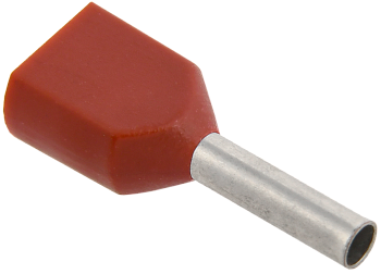 Наконечник-гильза НГИ 2 0,75-8 с изолированным фланцем темно-красный (100 шт) IEK в Иркутске