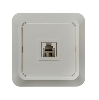 Розетка телефонная BOLLETO белая накладная 7034 IN HOME в Иркутске