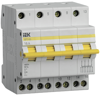 Выключатель-разъединитель трехпозиционный ВРТ-63 4P 16А IEK в Иркутске