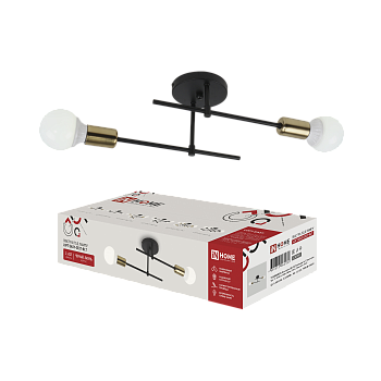 Люстра под лампу LOFT EASY-2E27-BLT 2хЕ27 черный, латунь IN HOME в Иркутске