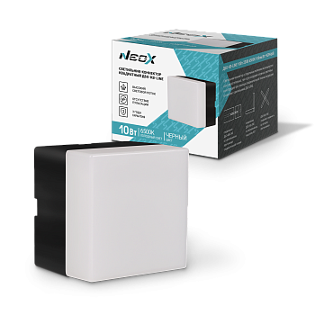 Светильник-коннектор квадратный ДБО-КВ-LINE 10Вт 230В 6500К черный NEOX в Иркутске