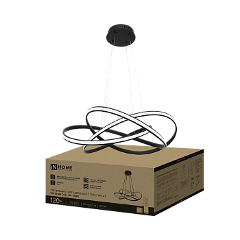 Светильник светодиодный ESTETIKA DALI-HL-120BL 120Вт 230В 3000-6500K 600х490x170мм 1.2м трос ДУ черный IN HOME в Иркутске