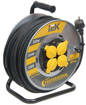 Катушка УК50 на мет с т/з 4 места 2Р+PЕ/50м КГ 3х1,5мм2 IP44 "Professional" в Иркутске
