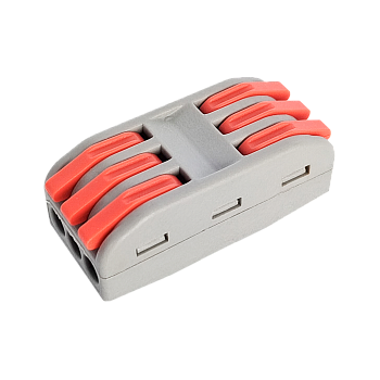 Клемма проходная КП 222-2413 с рычагами 3 полюса 0.08-2.5/4мм2 (10шт./уп.) IN HOME в Иркутске