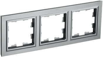 Рамка тройная BRITE IEK сталь в Иркутске