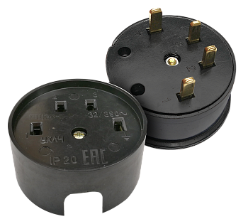 Разъем печной РШ/ВШ карболитовый 25А 380В черный 9112 IN HOME в Иркутске