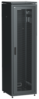 ITK Шкаф сетевой 19" LINEA N 42U 600х800 мм перфорированная передняя дверь черный в Иркутске