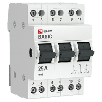 Трехпозиционный переключатель 3P 25А EKF Basic в Иркутске