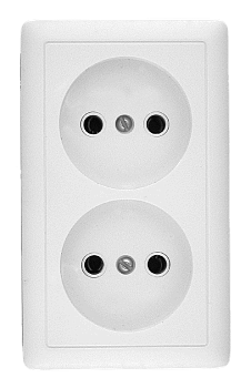 Розетка двойная ХИТ SE накладная белая в Иркутске