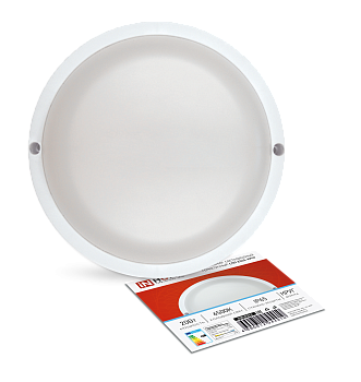 Светильник светодиодный герметичный СПП 2065-КРУГ 20Вт 6500К 1800Лм IP65 155мм IN HOME в Иркутске