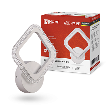 Светильник светодиодный ELEGANT ARIS-W-BG 15Вт 230В 3000-6500K 1200Лм STEP COLOR белый IN HOME в Иркутске