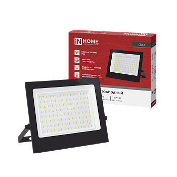 Прожектор светодиодный СДО-7 100Вт 230В 4000К IP65 черный IN HOME в Иркутске